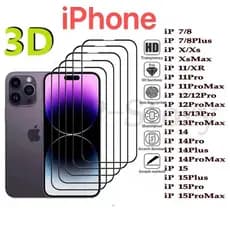 Kit De Película De Vidro Te 3D  para Iphone  7/8/7P/8P/X/XSMax/XR/11/12/13/14/15/16ProProMax /