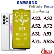 KIT Película Fosca Cerâmica Flexível 9D Samsung A22 A32 A52 A72 A31 A51 A71 A52S /