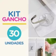 Kit de Ganchos Metalizados com Ventosa Adesiva (30 unidades)