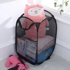 Cesto Dobrável Para Roupas e Brinquedos Cores Diversas - Tamanho Grande - Caixa Organizadora