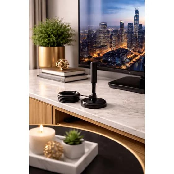 Antena Digital HDTV 3.5 DBI – Interna e Externa com Cabo de 5 Metros para Sinal de Alta Definição - LUT-3003