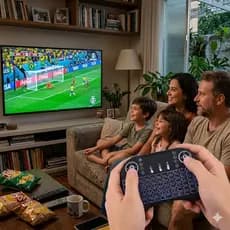 Mini Teclado Sem Fio com Touchpad e Retroiluminação LED - JP-2529