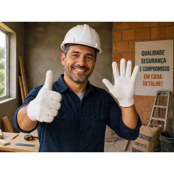 Kit 5 Luvas Brancas de Proteção Multiuso – Reutilizável