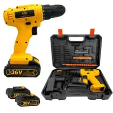 Parafusadeira Furadeira Sem Fio 2 Baterias 36v 340w 1750 Rpm