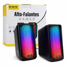 Caixa De Som Gamer Led RGB Para Computador Notebook Celular Tv