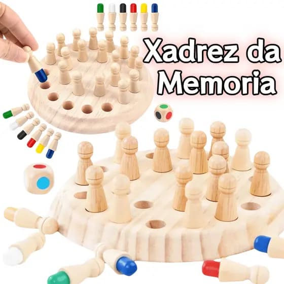 Jogos de Montessori  Aprendizagem de Memória em Brinquedos Xadrez e Quebra-Cabeça para Interação Crianças /Infantil