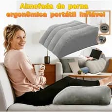 Almofada Apoio Pé Inflável Portátil Cunha Cunha Elevada Portátil, Dobrável com Bolsa de Armazenamento Inclusa