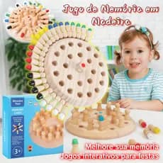 MEDOOSI Jogo de Memória em Madeira Montessori Quebra Cabeça para Interação Crianças de Raciocínio Cérebro Treinamento