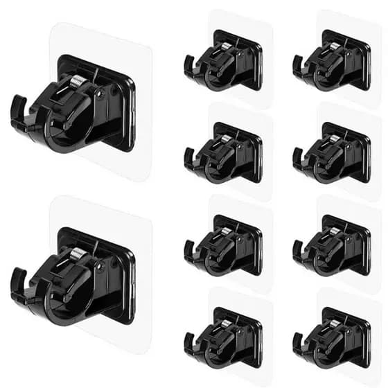 Kit 2/4/6/8 Suportes Para Haste De Cortina Adesiva-Instalação Sem Pregos E Fácil Ajuste