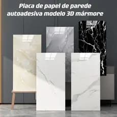 haosin KIT 5 Pcs 30cm * 60cm Placa Adesiva De Parede De Mármore 3D Alívio Lavável