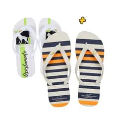 Kit 2 Pares Chinelo Masculino Sandalia Slide Adulto Antiderrapante Sola Macia Micro Expandido 37-44