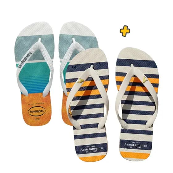 Sandalia Masculina Kit 2 Pares Chinelo Slide Micro Expandido Antiderrapante Sola Macia Adulto 37-44