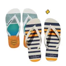 Kit 2 Pares Chinelo Masculino Micro Expandido Sola Macia Antiderrapante Estampa Duravel Adulto 37-44