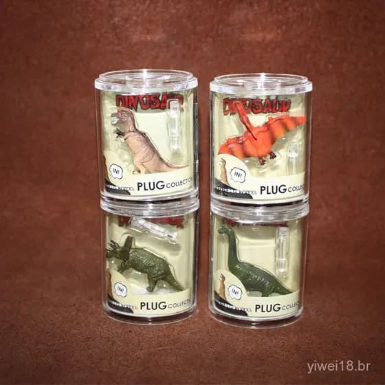 Brinquedos populares de modelos de animais, ornamentos em miniatura, protetores contra poeira para celular, dinossauros,