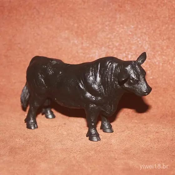 Popular brinquedo de simulação de animais de fazenda para cenários de safari, touro Angus, vaca leiteira QZN4