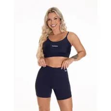 Conjunto Fitness  Short Cintura Alta +Top -Tecido Poliamida - Zero transparência - Academia