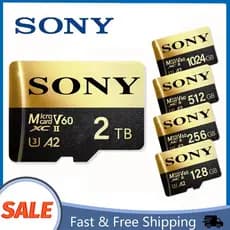 2TB SONY Cartão Micro SD De Memória De Alta Velocidade 128GB 256GB 512GB MicroSD C10 TF Flash Para Xiaomi Telefone Câmer