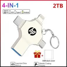 2TB 4 Em 1 OTG Pen Driver1TB USB 3.0 Memory Stick Pendurado Unidade Flash De Alta Velocidade Tipo C Adequado Para I/O/S/