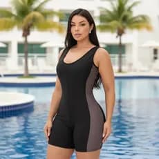 Maiô Macaquinho Hidroginástica Natação Evangélico G ao Plus Size