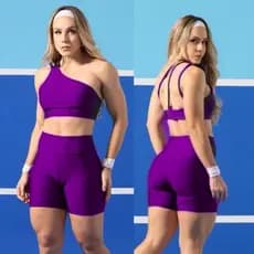 Conjunto Short Academia e Top Feminino Fitness