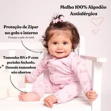 Kit Macacão Bebê 100% algodão 3 peças super confortáveis e antialérgico 07k3