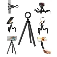 Mini Tripé Telesin Suporte Celular Mesa Articulado Magnético Flexivel | Celular Câmera GoPro