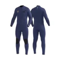 Long John Vissla 7 Seas 3-2 Full Chest Zip Azul Neoprene