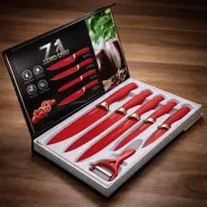Kit de Facas 6 Peças Sile Stone | Corte Profissional, Design Premium