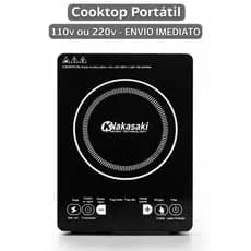 Fogão Cooktop Indução Elétrica 2100W Gourmet 110v e 220v Portátil 6 Modos Display Touch Envio Rápido