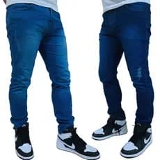 Calça Jeans Masculina Azul Kit Com 2 Slim Fit Premium Lycra