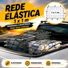 rede elástica aranha bagageiro/teto/carga/mala/retenção 1m x 1m