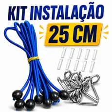 50 Kit Extensor Instalação Para Capa Lona Piscina 25cm (Pino, Bucha e Bolinha)