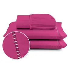 Jogo De Cama Lencol  Berço Solteiro Casal Queen King  02 e 03 Peças Com Elastico Ponto Palito 400 Fios Tecido Macio