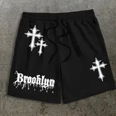 Shorts Streetwear Estilo Gótico Hip Hop Urbano Flanrlado C/ Bolsos