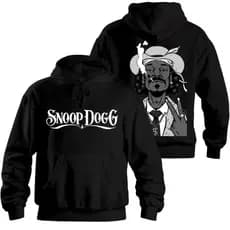 Casaco Moletom Canguru Com Bolso E Capuz Flanelado Jaqueta moletom Trap Rap Hip Hop Gringo Snoop Dogg Rapper