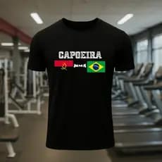 Camiseta Masculina  Academia 100% Algodão Capoeira- Camisa confortável Para treino