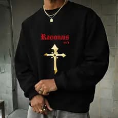 Moletom Careca Racionais Gola Redonda Blusa Frio Básico Casaco Feminino Masculino Flanelado Algodão