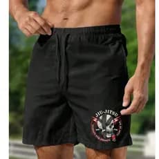 Short Masculino Tactel Com Bolso Bermuda Para Treino E Academia Visual Autentico Estampado Jiu Jitsu