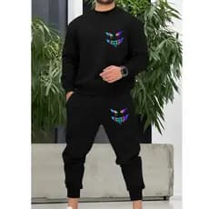 Conjunto Moletom Calça Jogger  e Casaco Moletom Gola Redonda Blusa Frio Inverno Smile Promoção Masculino e Feminino