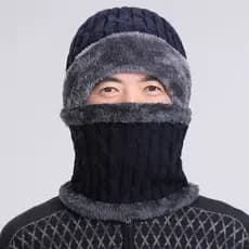 Touca de Inverno com Protetor de Pescoço Frio
