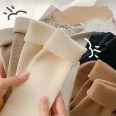 Kit com 5 pares de meias/meias soquete térmica grossa flanelada fleece inverno frio intenso