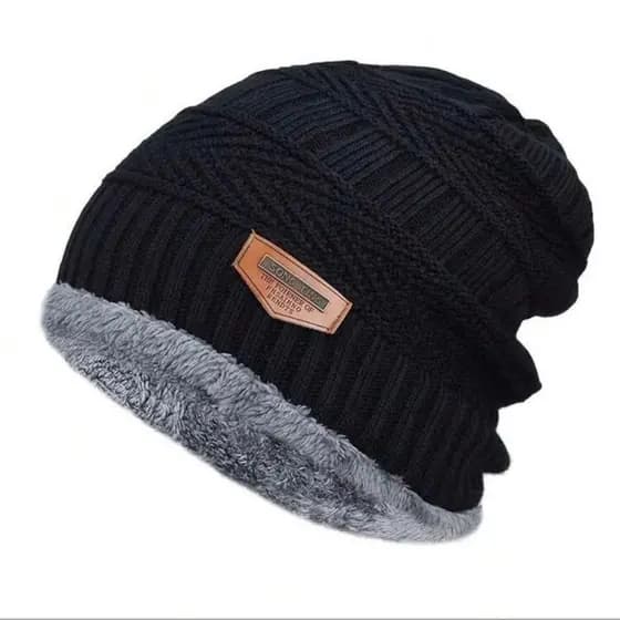 Touca Unissex Gorro Forrado de Lã Toca