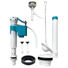 KIT MECANISMO COMPLETO UNIVERSAL DESCARGA SIMPLES CAIXA ACOPLADA COM BOTAO DE ACIONAMENTO SUPERIOR