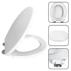 TAMPA PRIVADA OVAL UNIVERSAL DE POLIPROPILENO COM FECHAMENTO SUAVE AMORTECIMENTO SOFT CLOSE BANHEIRO SOFISTICADO