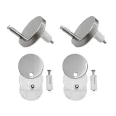 KIT FIXAÇÃO PARAFUSOS VASO SANITÁRIO ACABAMENTO CROMADO CONJUNTO COMPLETO
