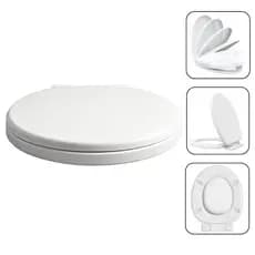 Assento Sanitário Soft Close Tampa de Vaso Privada Oval Anti-ruído Modelo Universal Fechamento Suave