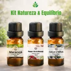 Kit Natureza & Equilíbrio 3 Essências a base de Água para umidificador e difusor de ambiente