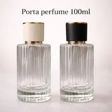 Porta Perfume 100ml Luxo - Vidro Canelado premium