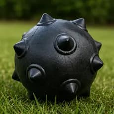 Bola Cravo  Cães Maciça Resistente Bolinha Brinquedo para Cachorro Dura Mamona Hard 100mm - Brie Pet