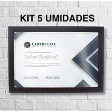 Kit 05 Moldura CERTIFICADO DIPLOMA 20X30 Suporte de Parede e Mesa